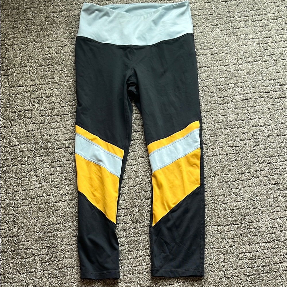 Retro blue and Yellow Leggings